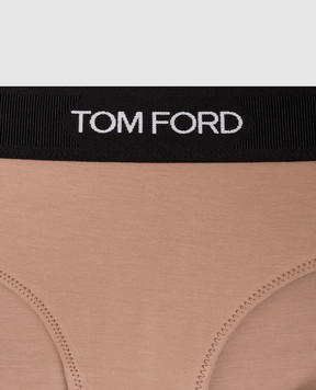 Tom Ford Beige panties with logo KNJ004JEX011