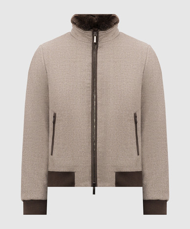 BELLATI beige wool down jacket