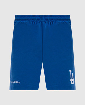 Sporty & Rich Dodgers Serif Blue Shorts SH039714669BL120