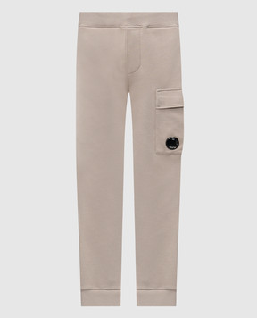 C.P. Company Grey joggers with logo patch MSP717A005086W