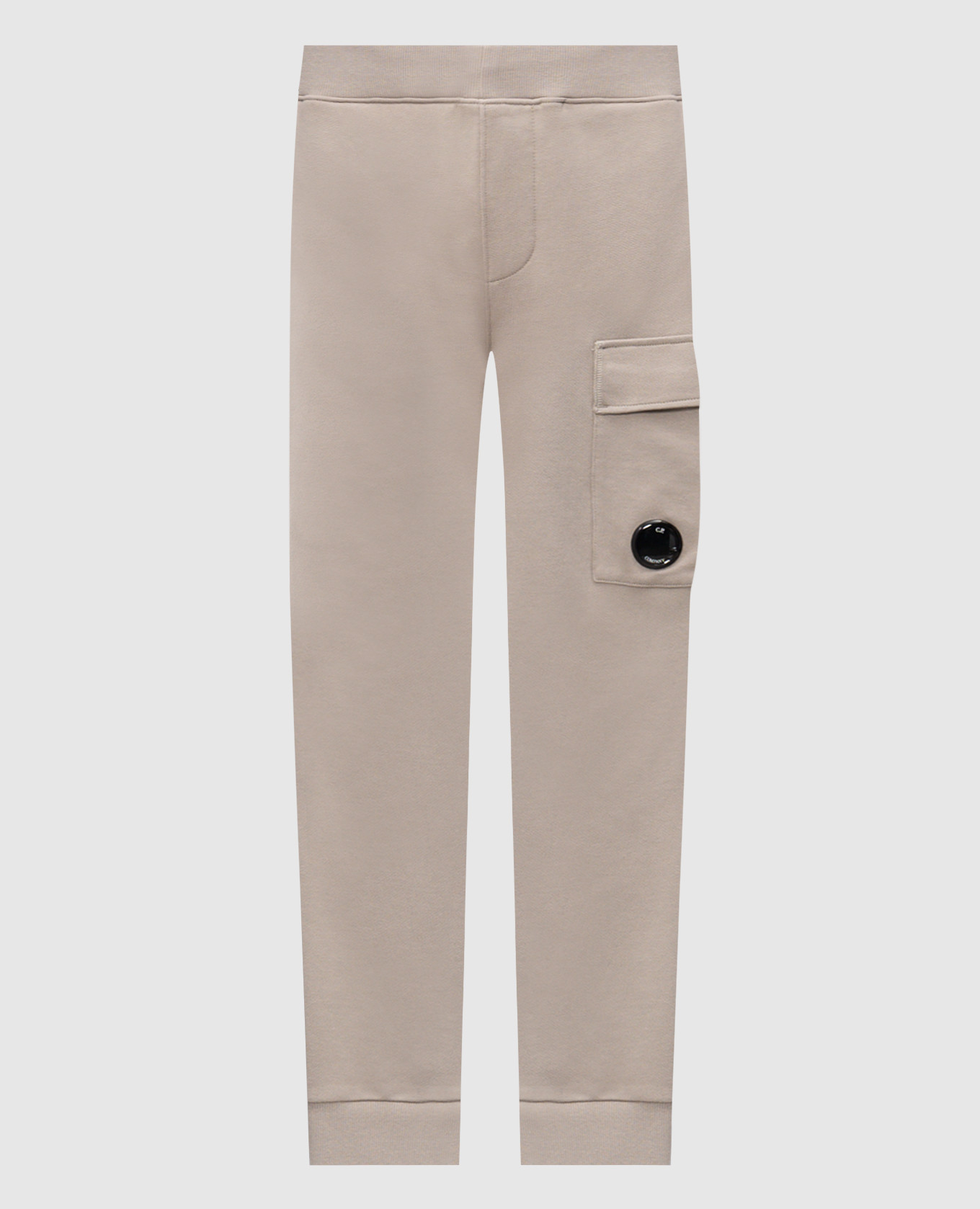 Grey joggers with logo patch