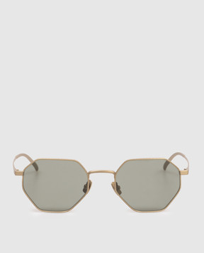 Bottega Veneta Gold Intrecciato Titanium Sunglasses 861361VIGA0
