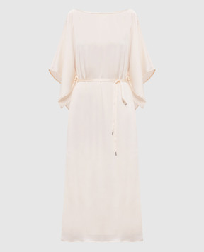 Peserico Beige midi dress with belt E0239001516