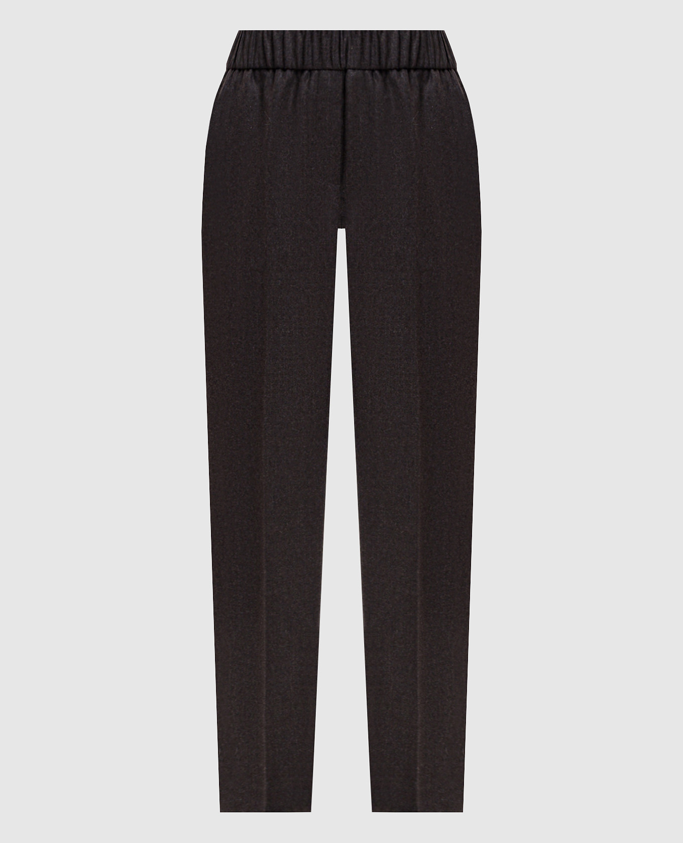 Brown wool pants with lurex