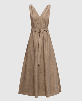 Brunello Cucinelli Brown patterned dress MQ988A5092