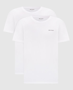 Palm Angels Set of white T-shirts with contrasting logo PLA1UMBTS01BI