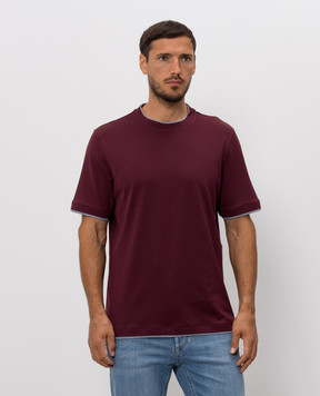 Brunello Cucinelli Burgundy T-shirt M0B137427