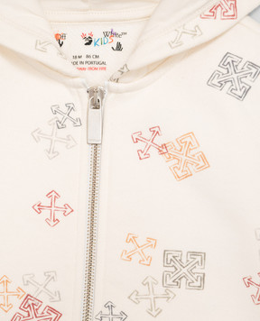 Off-White Children's ivory sports jacket with emblem print 44GXV001F26F001