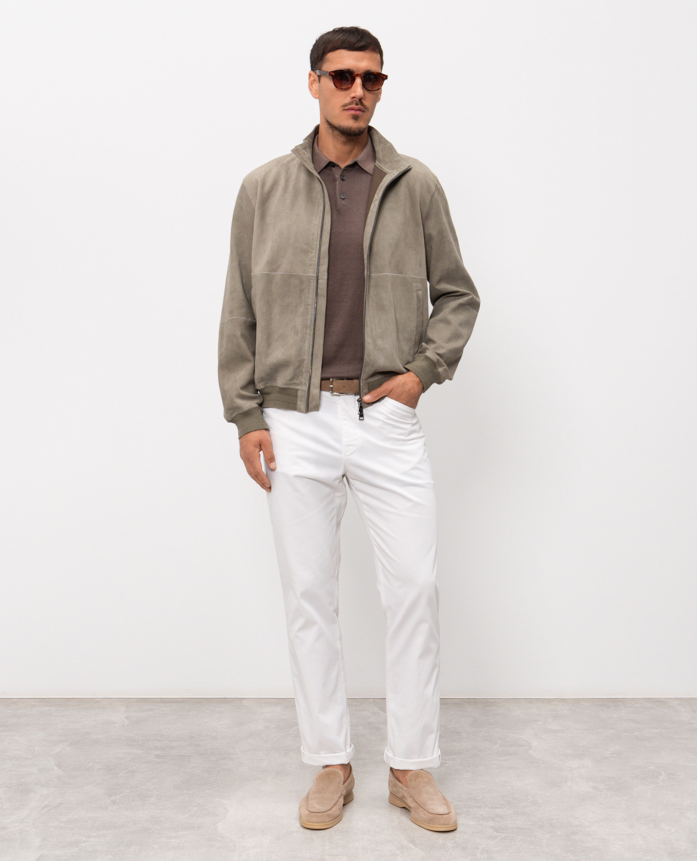 Brown cotton polo shirt Cashmere&Whiskey 2