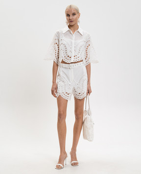 Charo Ruiz White cropped Storm blouse 263200