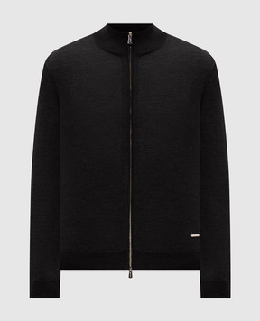 Enrico Mandelli Black wool cardigan 4K051A6210