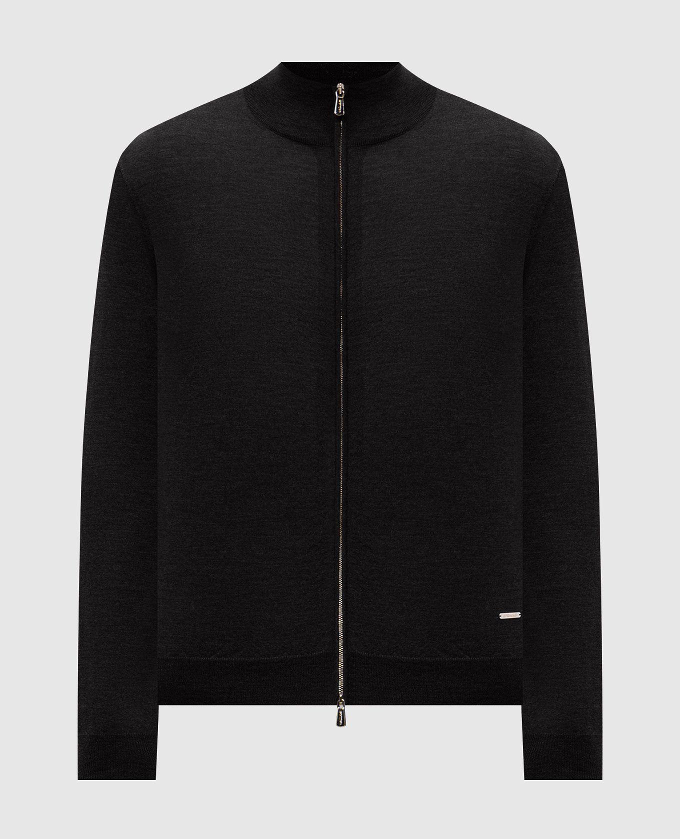 Black wool cardigan