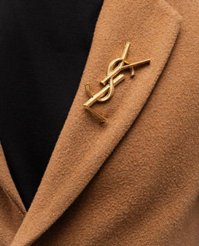 Saint Laurent CASSANDRE gold brooch 700582Y1500