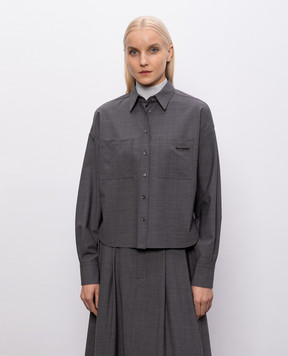 Brunello Cucinelli Gray shirt with wool MPW07NB206