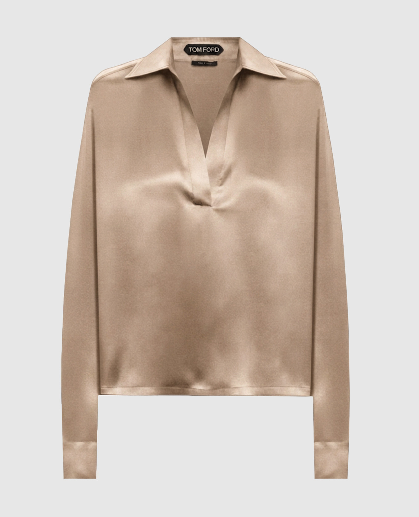 Beige silk blouse