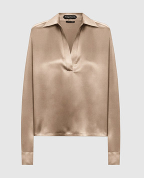 Tom Ford Beige silk blouse TS2144FAX1720