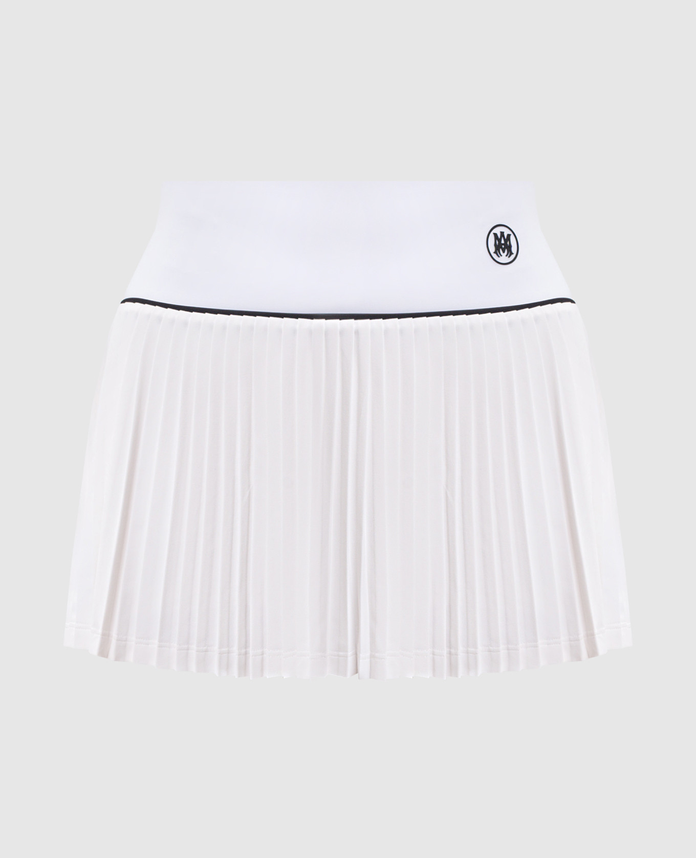 Witte geplooide korte rok