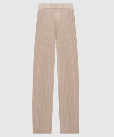Beige cashmere sweatpants