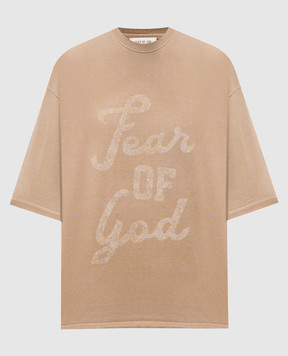 Fear of God Brown T-shirt with logo print FG9M109964HWJ