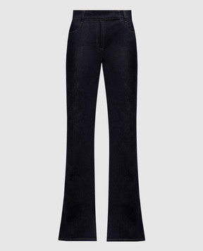 Brunello Cucinelli Blue flared jeans with logo patch ML133P4126