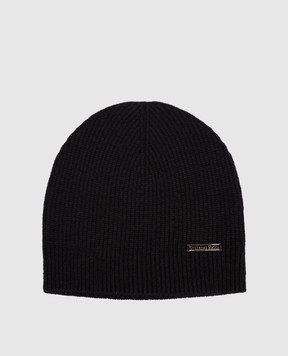Stefano Ricci Black cashmere hat K202022CUFF26391