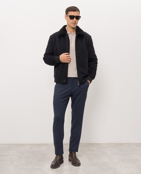 Marco Pescarolo Blue wool pants MANU5416