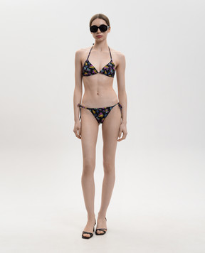 Dolce&Gabbana Black swimsuit with floral print O8A02JON0DQ