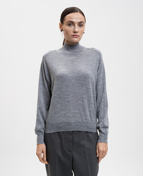 Peserico Grey melange wool golf jacket S99425F1809770
