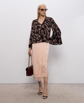 Twinset Pink skirt with lace 262TP2123