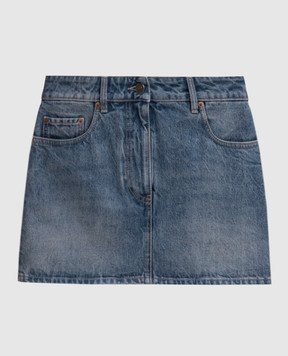 Valentino Blue denim shorts with a frayed effect 9B3DD22DACF