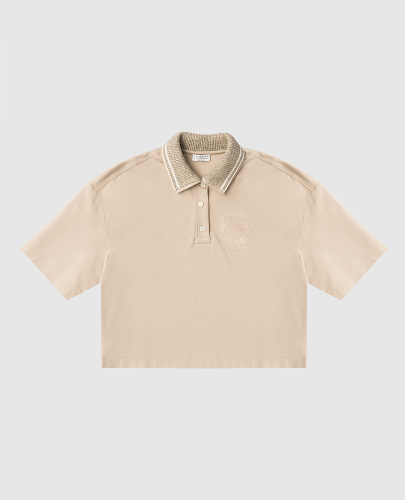 

Children's beige polo shirt with print Brunello Cucinelli