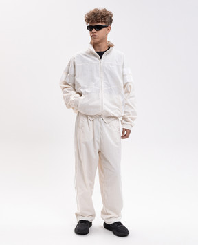 Vetements Ivory sports jacket with logo embroidery MH27TJ103W