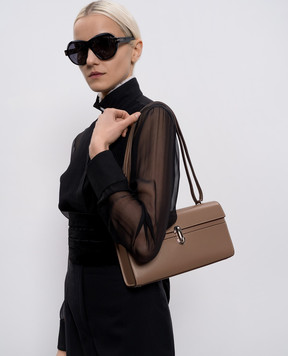 Savette Symmetry brown leather bag H01001