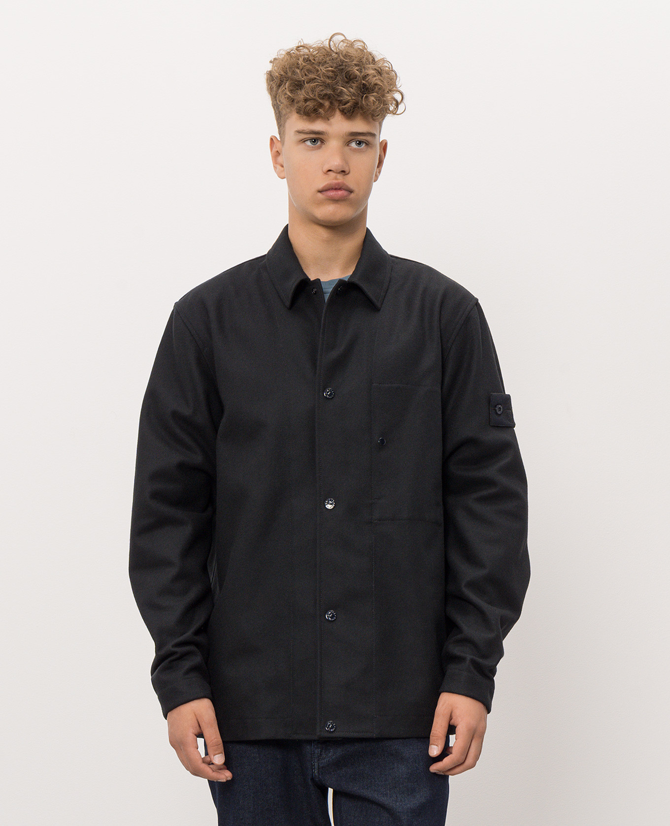 Blue jacket with wool Stone Island 3