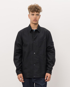 Stone Island Blue jacket with wool L2S151200020S0F24