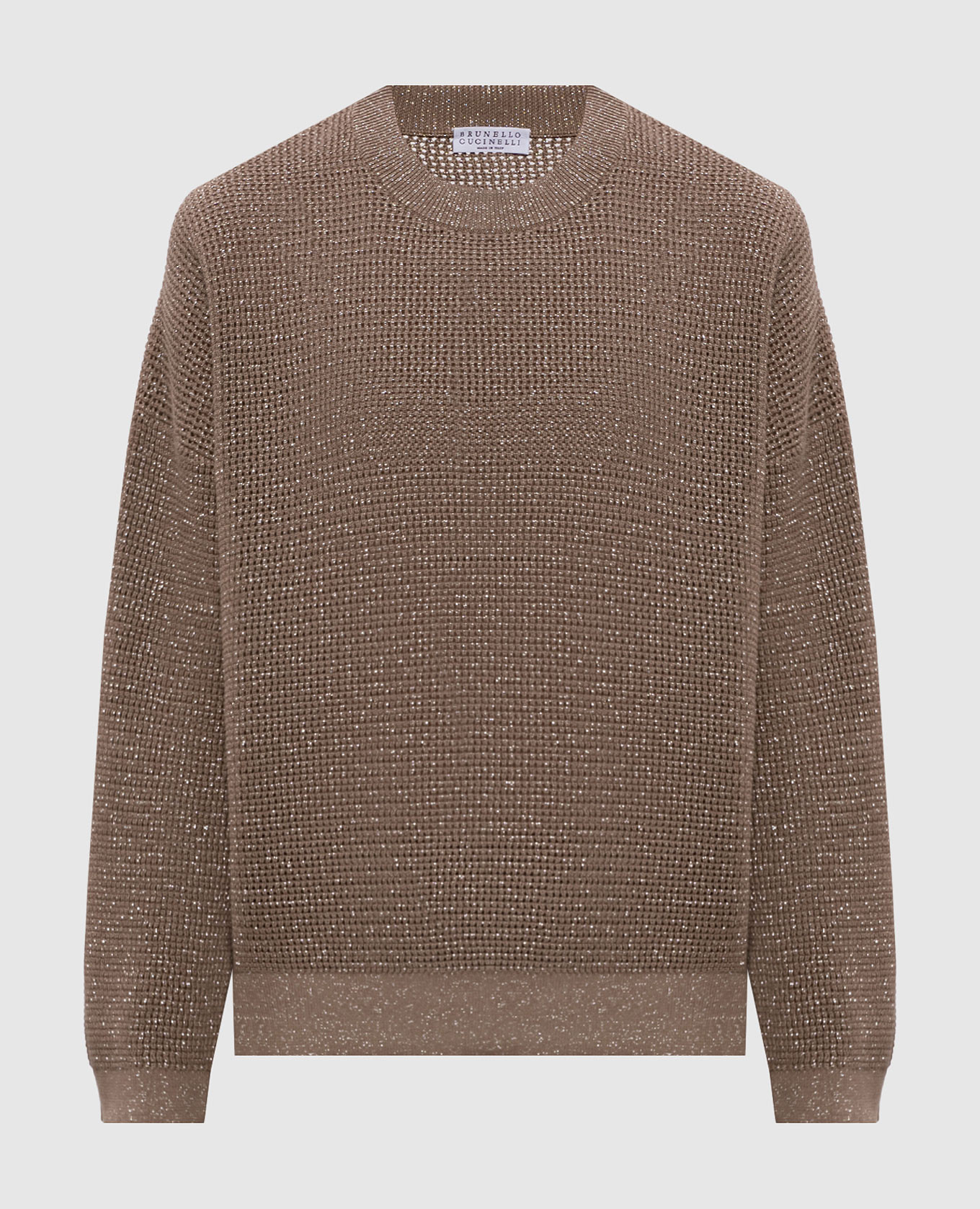 Brown jumper with lurex