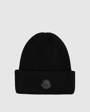 Moncler Black cashmere hat L20913B00085M1223