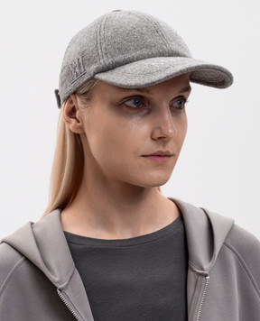 Max Mara LANCIA gray cashmere cap MXALANCIA