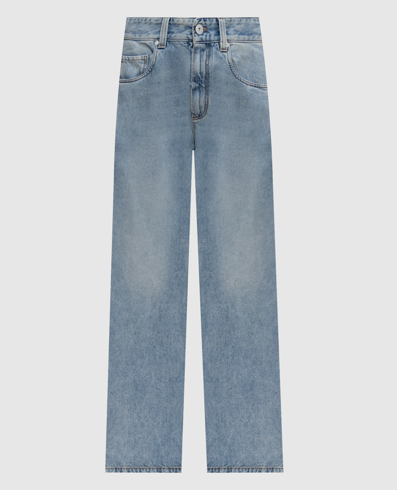 

Contemporary Loose Blue Jeans with Monil Chain Brunello Cucinelli, Light blue