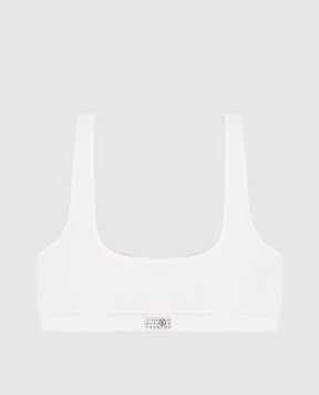 Maison Margiela MM6 White top with logo patch MKRK40010