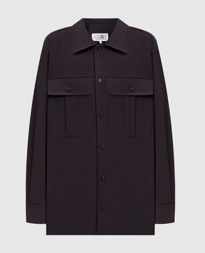 Maison Margiela MM6 Purple wool shirt S62DT0047M35622