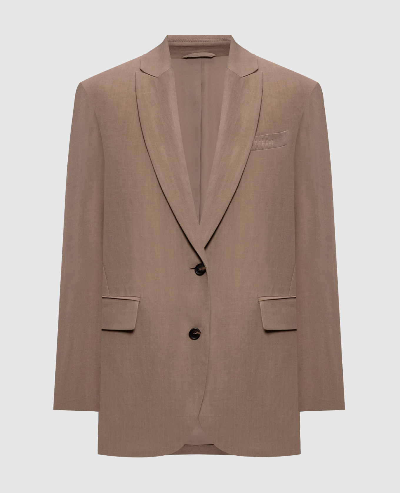 Veste marron avec du lin