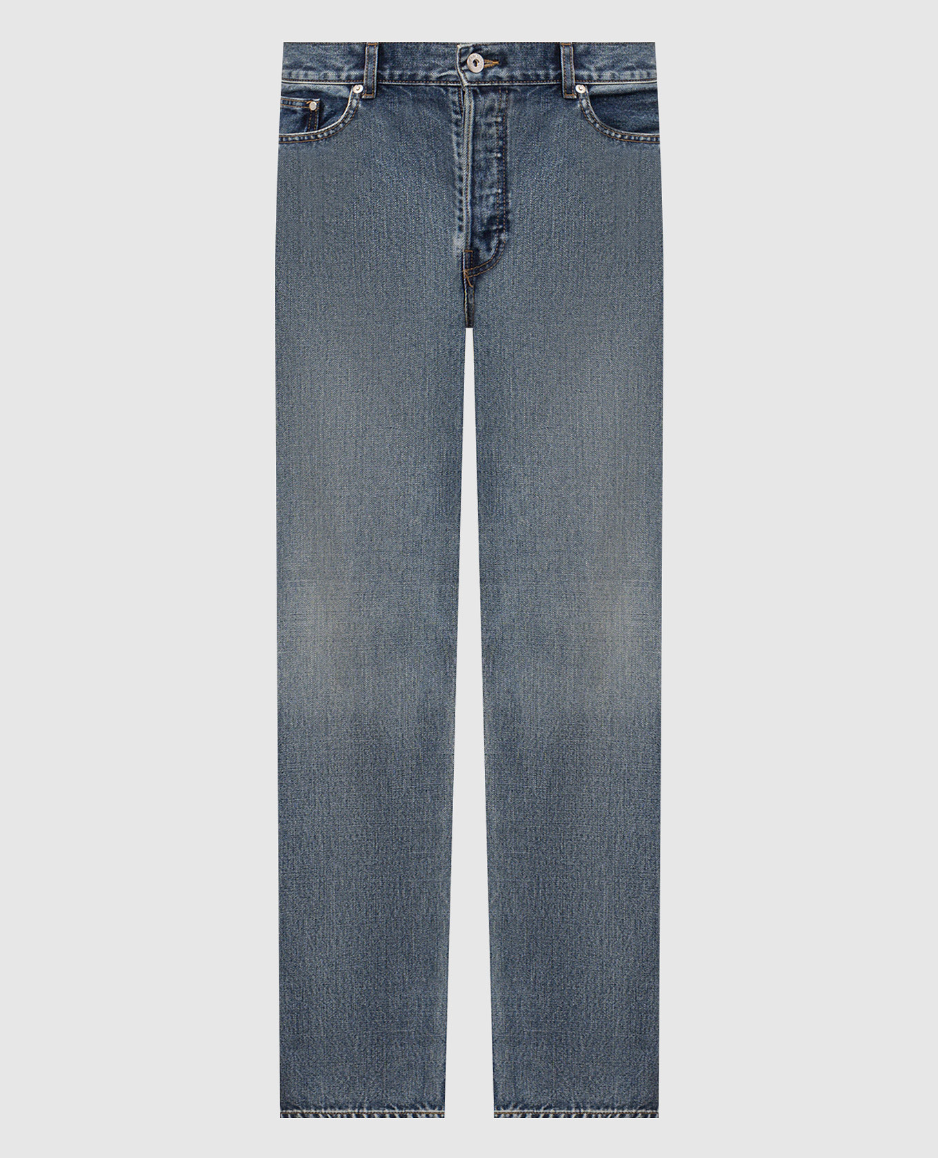 Blue jeans with a worn effect