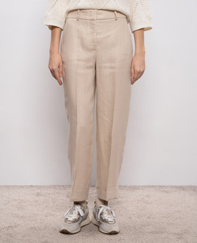 Peserico Beige linen pants A0407602606