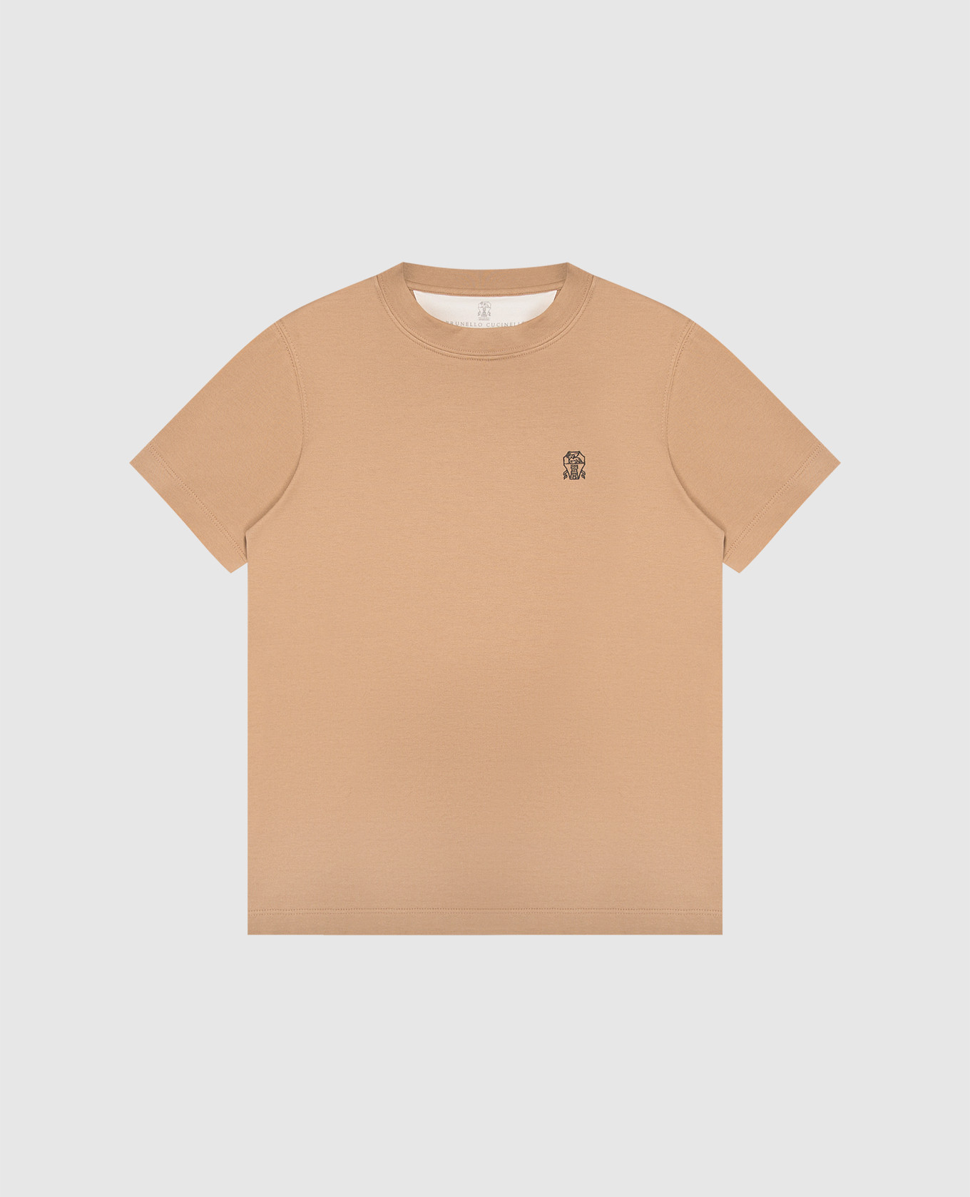 Children's brown cotton t-shirt