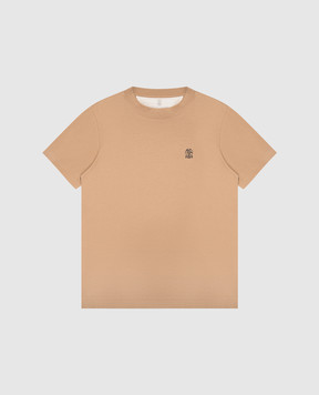 Brunello Cucinelli Children's brown cotton t-shirt B0B13T704C