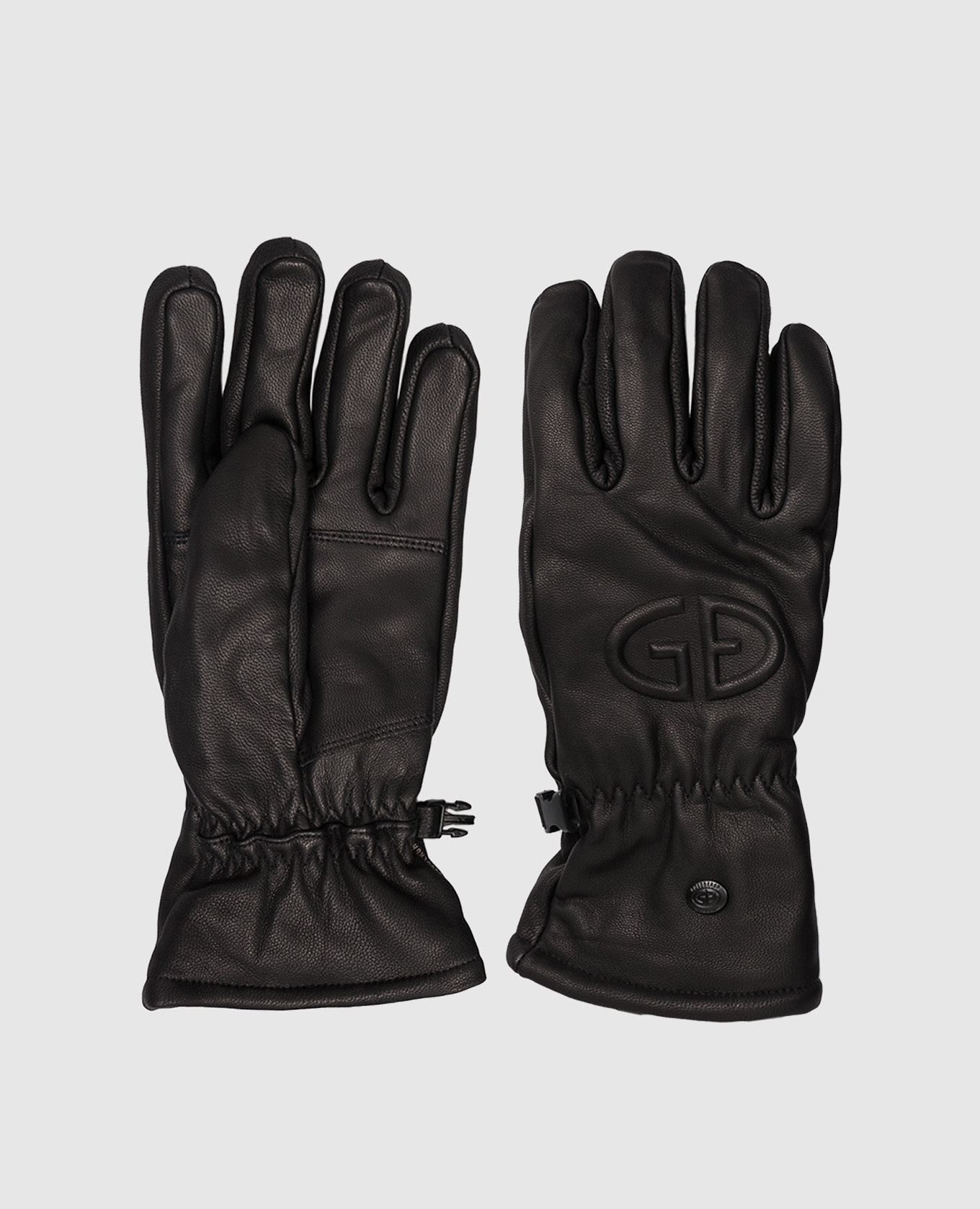 

FREEZE black leather ski gloves Goldbergh