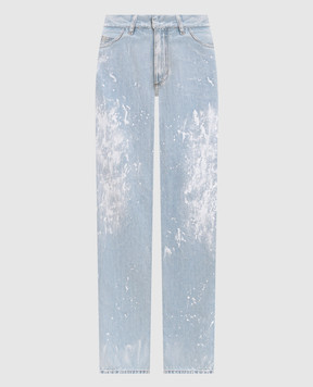 Maison Margiela MM6 Blue jeans with a paint splatter print S62LB0216M30055