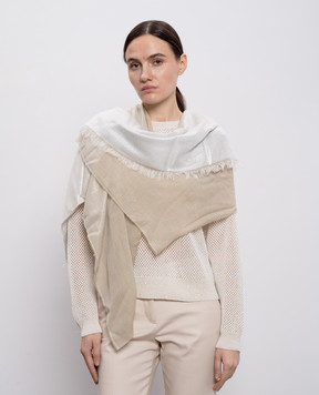 Peserico Khaki stole with lurex A31540C0CC754