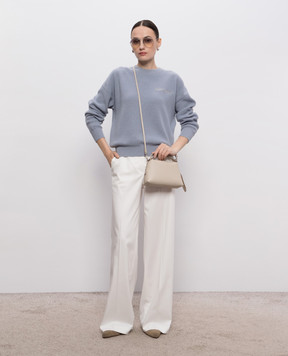 Peserico White straight-leg patch pants A0456707932